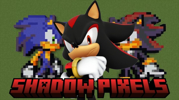Build Shadow The Hedgehog Pixels Art Minecraft