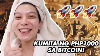 KUMITA NG PHP1000 SA BITCOIN IN ONE DAY | WE DUET VLOGMAS DAY 4