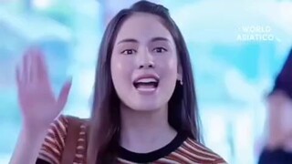she is acting cute for him 😍🤣
