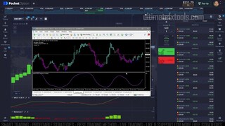 Pocket Option Live Trading using Momentum and MACD