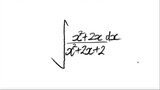integral ∫(x^2+2x)/(x^2+2x+2) dx
