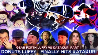 DONUTS ! Luffy Finally Hits Katakuri ! 4Th Gear Vs Katakuri Part 4 ! Reaction Mashup