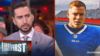 FIRST THINGS FIRST | Nick warns Bills will be a scary threat In the NFL if McCaffrey goes to Buffalo