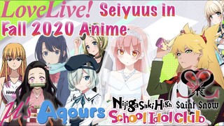 Love Live! Seiyuus in Fall 2020 Anime