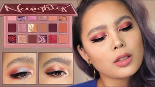 3 LOOKS AND REVIEW | New Huda Beauty Naughty Palette tutorial