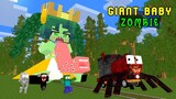 Monster School : Escape from Giant Princess Zombie with Cho Cho & Train Eater  - Minecraft Animation