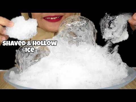 ASMR ICE EATING || HOLLOW ICE DONUT And SHAVED ICE || MAKAN ES BATU || segar || ASMR INDONESIA