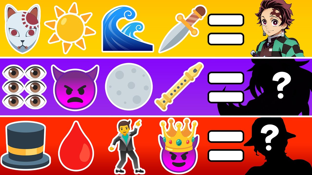 GUESS THE DEMON SLAYER CHARACTER BY THE EMOJI! GUESSING GAME WITH DEMON  SLAYER EMOJIS 