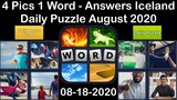 4 Pics 1 Word - Iceland - 18 August 2020 - Daily Puzzle + Daily Bonus Puzzle - Answer - Walkthrough