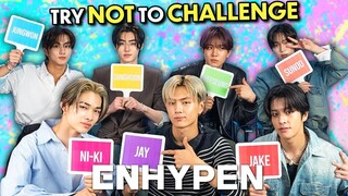 ENHYPEN Tries Not To Sing, Laugh, Eat, Touch Gauntlet Challenge!