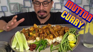 SPICY MUTTON CURRY MUKBANG || EATING CHALLENGE Manipuri ||MUTTON THONGBA chaba hanba  tanaba manipur