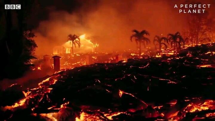 NEAR A VOLCANO. DISASTER