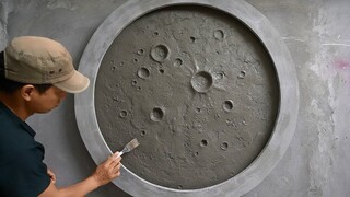 Make your own moon out of cement, super easy