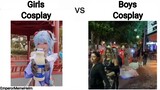 Girls vs boys cosplay edition