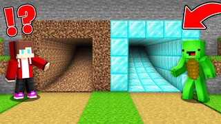 JJ and Mikey Found SECRET TUNNELS DIRTY vs DIAMOND in Minecraft Maizen!