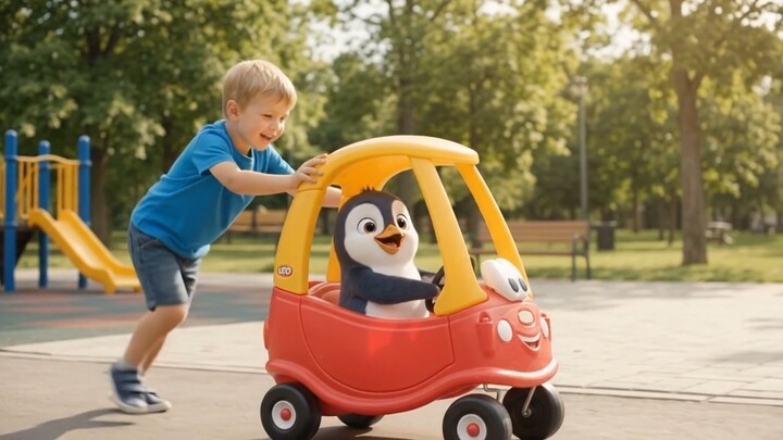 Wild Pals 🐧🚗 | Waddle's Great Toy Car Race! 🏁😂