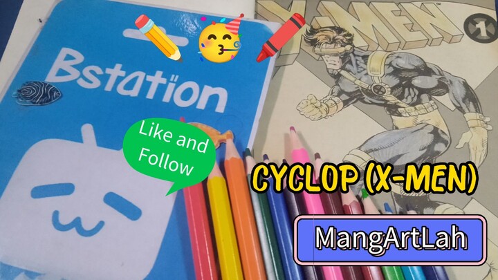 Mewarnai Cyclop di komik X-Men