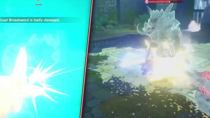 Các phương tiện truyền thông nước ngoài đã phát hành một video so sánh giữa "Zelda" và "Genshin Impact"