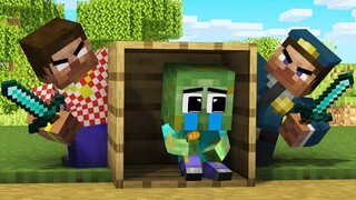 Monster School : Police Zombie and Herobrine Love Wolf Girl - Sad Story - Minecraft Animation