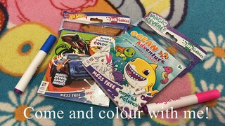 Finishing my Magic Ink Hot Wheels & Ocean Adventures Colouring Book!