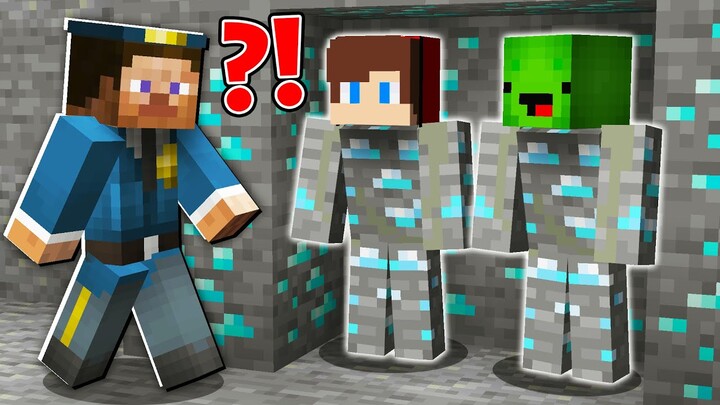 How Mikey and JJ Became DIAMOND And Escape From POLICE ? - Minecraft (Maizen)