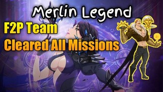 Final Boss Merlin Legend F2P Team Cleared All Missions | Seven Deadly Sins: Grand Cross