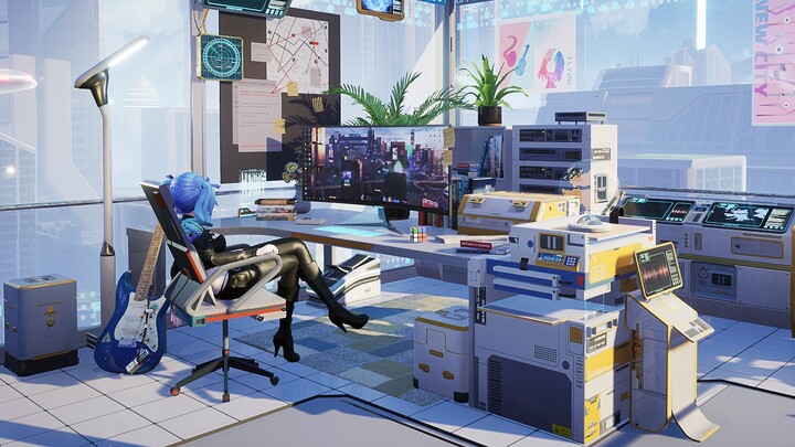 【UE4】Two-dimensional sci-fi office--stylized--Japanese cartoon style