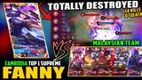 Cambodia Top 1 Supreme Fanny Totally Destroyed Malaysian Team in National Arena! ~ Mobile Legends