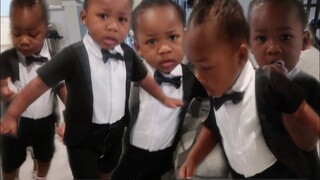 MY SON DI'ONN TRIES ON HIS TUXEDO...
