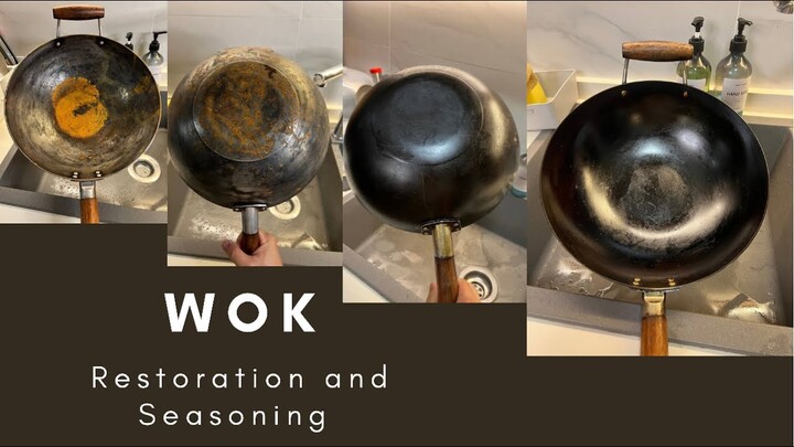 Wok Restoration and Seasoning! Non-stick pan