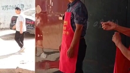 24 Mei, Hebei: Rumah sedang mengadakan pesta pernikahan, warga desa datang membantu. Tuan rumah meny