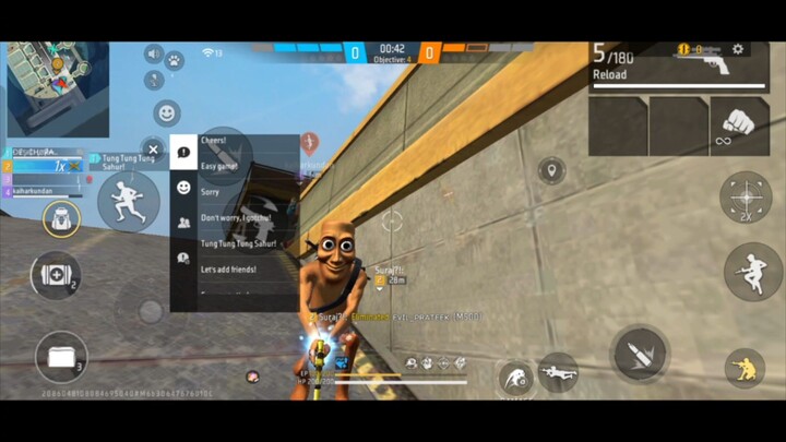 free fire funny video 🤣 tung tung prank 😂 easy game free fire funny video