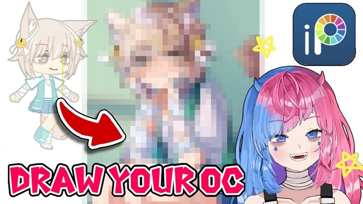Buat Gacha Life/club jadi anime lagi | GAMBARIN ORANG RANDOM EP 3【DRAW YOUR OC】