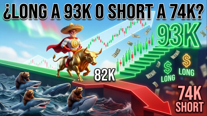 ¡Giro brutal en Bitcoin a 82K! ¿Long a 93K o liquidación a Short?