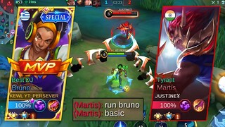 TOP GLOBAL BRUNO vs NEW META MARTIS! ( Who Win?!! ) - MLBB