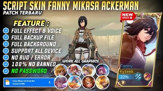NEW!! Script Skin Fanny Mikasa Ackerman No Password - Full Effect & Sound With Logo - Latest Patch