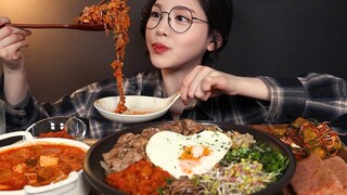 【คำบรรยายภาษาจีนของโบกิ】 มุนบกฮี บิบิมบับเนื้อ, ซุปหมูและกิมจิ, สแปมเสียงจริง
