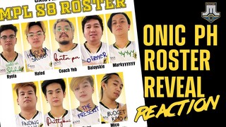 Onic MPL PH S8 Team Roster Reveal - Reaction!! | JustML