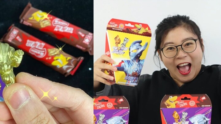 Ultraman Crunchy Shark has Golden Bellia in it! Challenge to open six boxes in a row, can you draw h