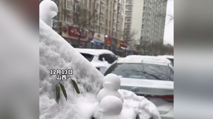 After the heavy snowfall, the car was covered in “ducks.” The owner said: “Thanks for the kids’ ‘ble