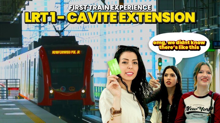 Our FIRST TIME Riding Train (LRT) in the PHILIPPINES🇵🇭اول مرة بنجرب القطار بالفلبين