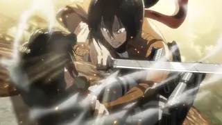 Mikasa vs Levi - Levi hits Eren then Mikasa Attacks Levi