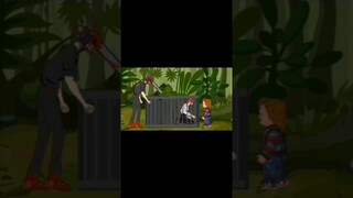 Black Denji, Chucky vs Chainsaw Man, Pochita, Makima 😨😨 #shorts  #anime