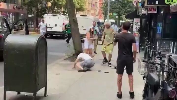 beef between a driver and a skater