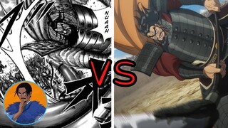 Shin vs Gaimou | Kingdom Manga vs Anime | FIRE DRAGONS OF WEI ARC (SEASON 4)