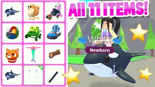 GETTING *ALL 11 NEW REWARDS* FULL SHOWCASE in ADOPT ME UPDATE (roblox)