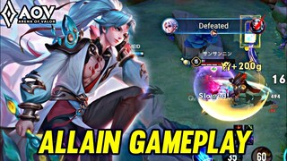 AOV : ALLAIN GAMEPLAY | IN DS LANE - ARENA OF VALOR LIÊNQUÂNMOBILE ROV