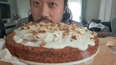 ASMR EATING SOUNDS - CARROT CAKE