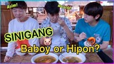 [REACT] Korean guys react to Filipino food "SINIGANG”