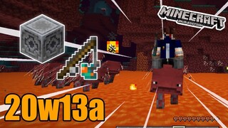 เพื่อนใหม่ในลาวาเจ้า Strider !! 1.16 Nether Update มายคราฟ 20w13a